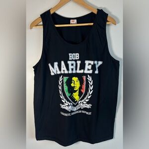 Vintage Bob Marley Tank Shirt Mens XL Black Cabarete, Dominican Republic